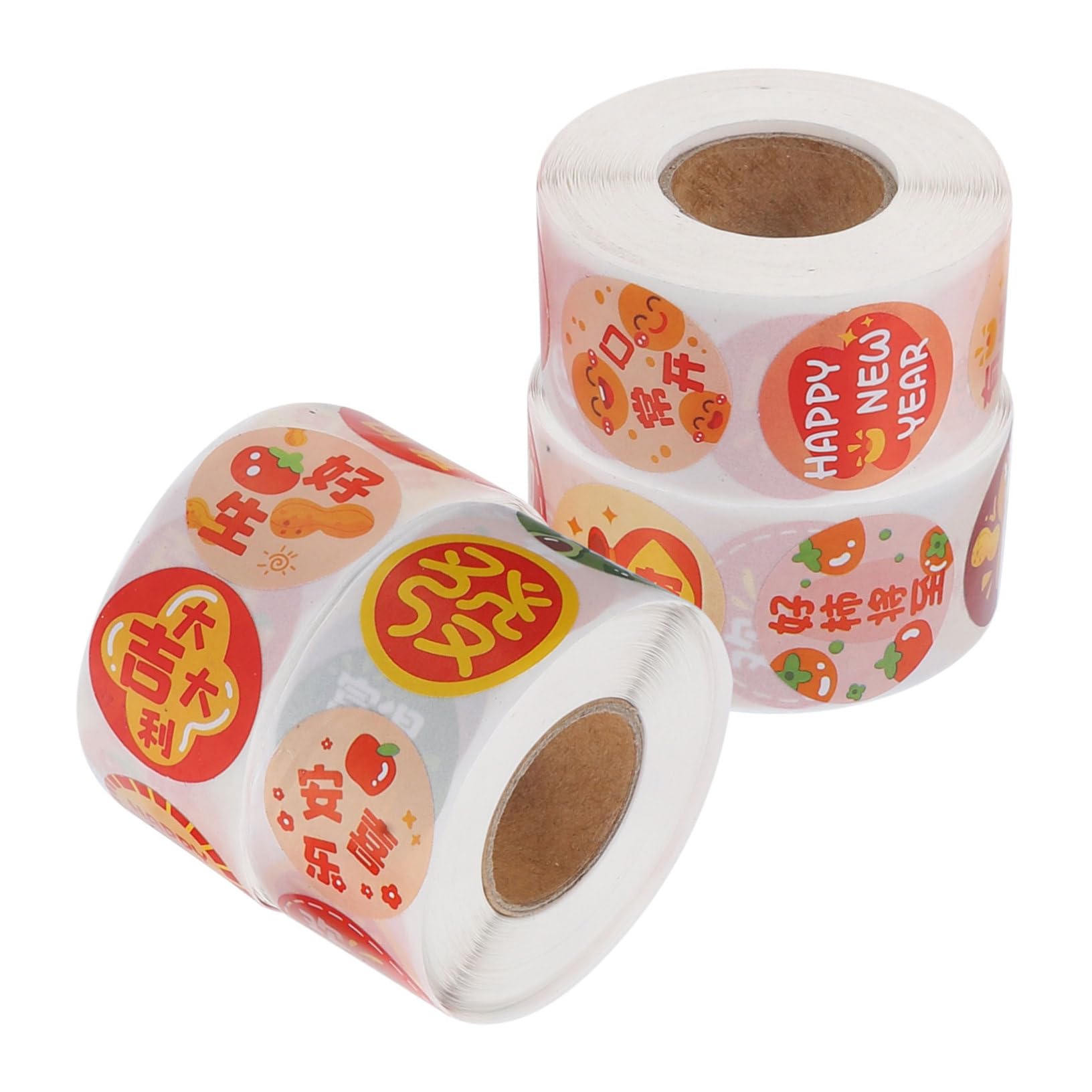 STOBOK 12rotoli Adesivi Adesivi Rotondi Colorati Per Chiusura Buste e Decorazione Etichette Adesive Per e Imballaggi Facili Da Usare Danni Design Creativo e Funzionale