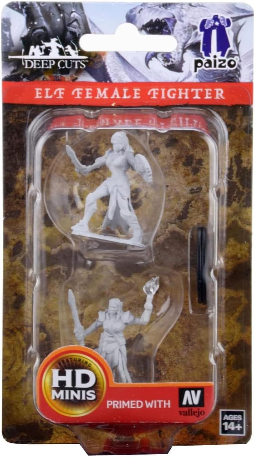 NECA Deep Cuts Unpainted Miniatures: Elf Female Fighter