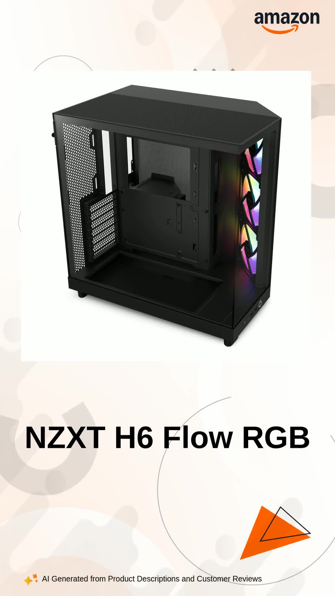 Amazon.in: Buy NZXT H6 Flow RGB | CC-H61FB-R1 | Compact Dual