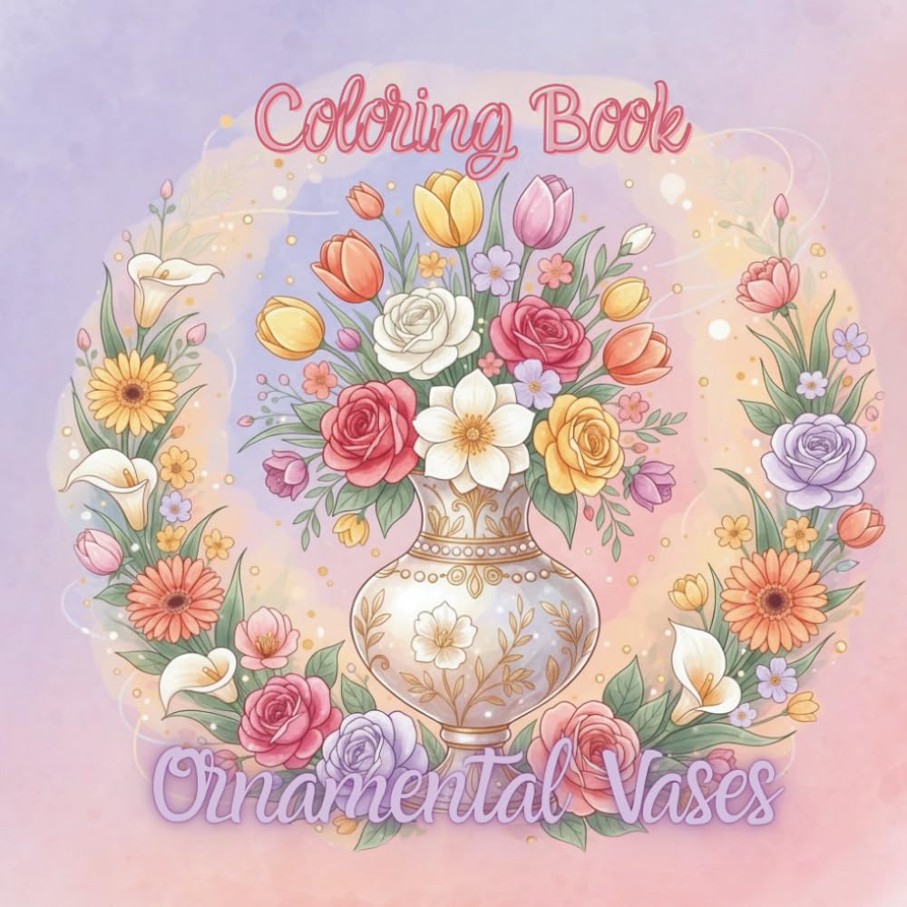 Ornamental Vases - A Coloring Book For Young Adults: Art to Relax, Color, and Spark Creativity