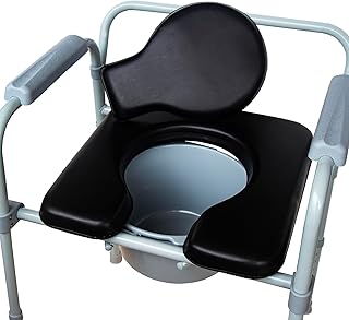 ZXMOBY PU Commode Seat Cushion Universal Fit Toilet Chair, Sponge Padded Soft Pad for Bedside Commode Seat, Commode Chair, Cover Shower Wheelchair