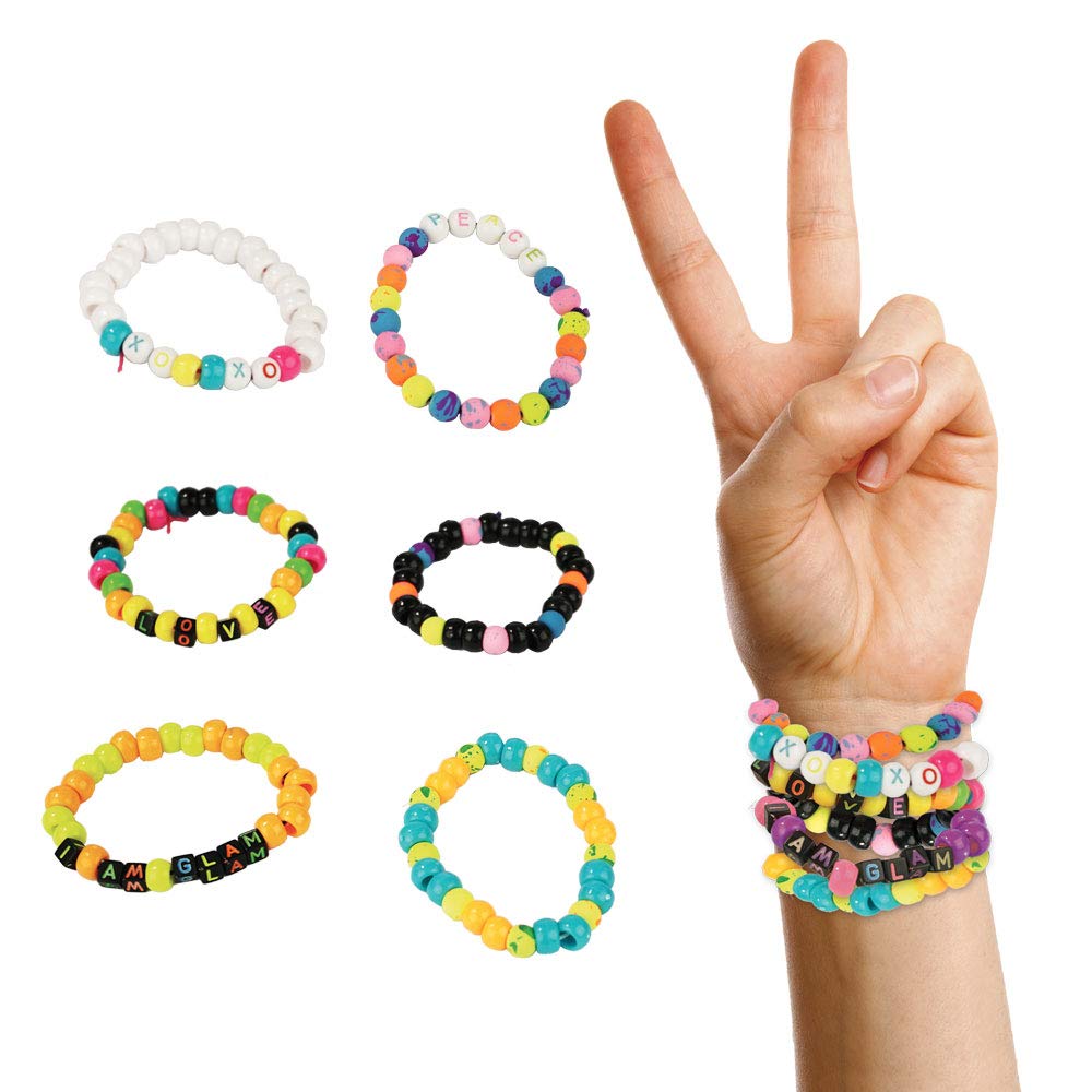 Nice Group DIY Perlen-Set – 500 Bunte Acrylperlen, Inkl. Gummibänder & Aufbewahrung – Kreativspielzeug Für Kinder