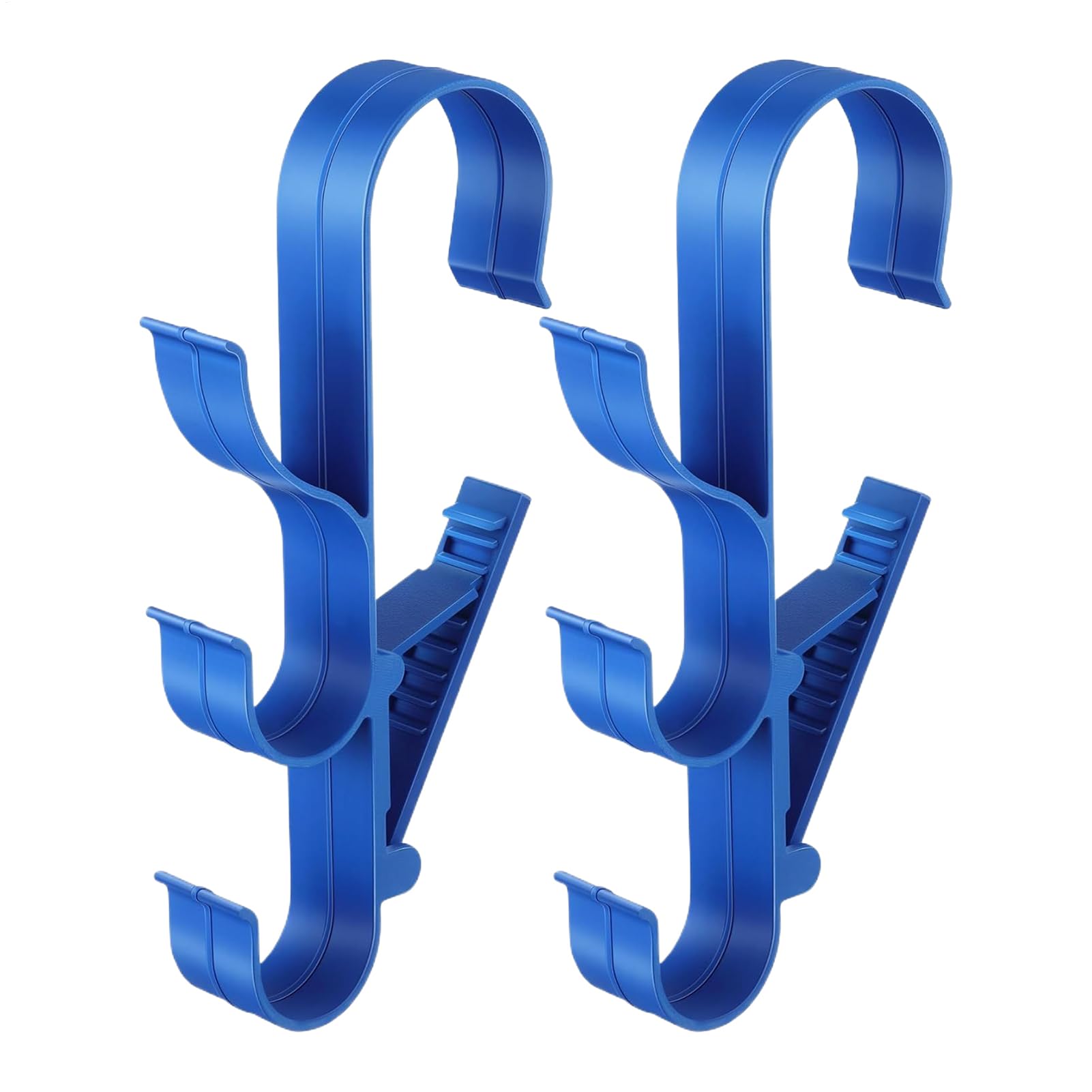 Ganci per piscina, portaoggetti per piscine, 30,5 x 13,5 x 3,5 cm, supporto resistente con set da 2 pezzi e clip per gancio a bordo piscina, uso esterno per foglie, rastrelli, reti, asciugamani