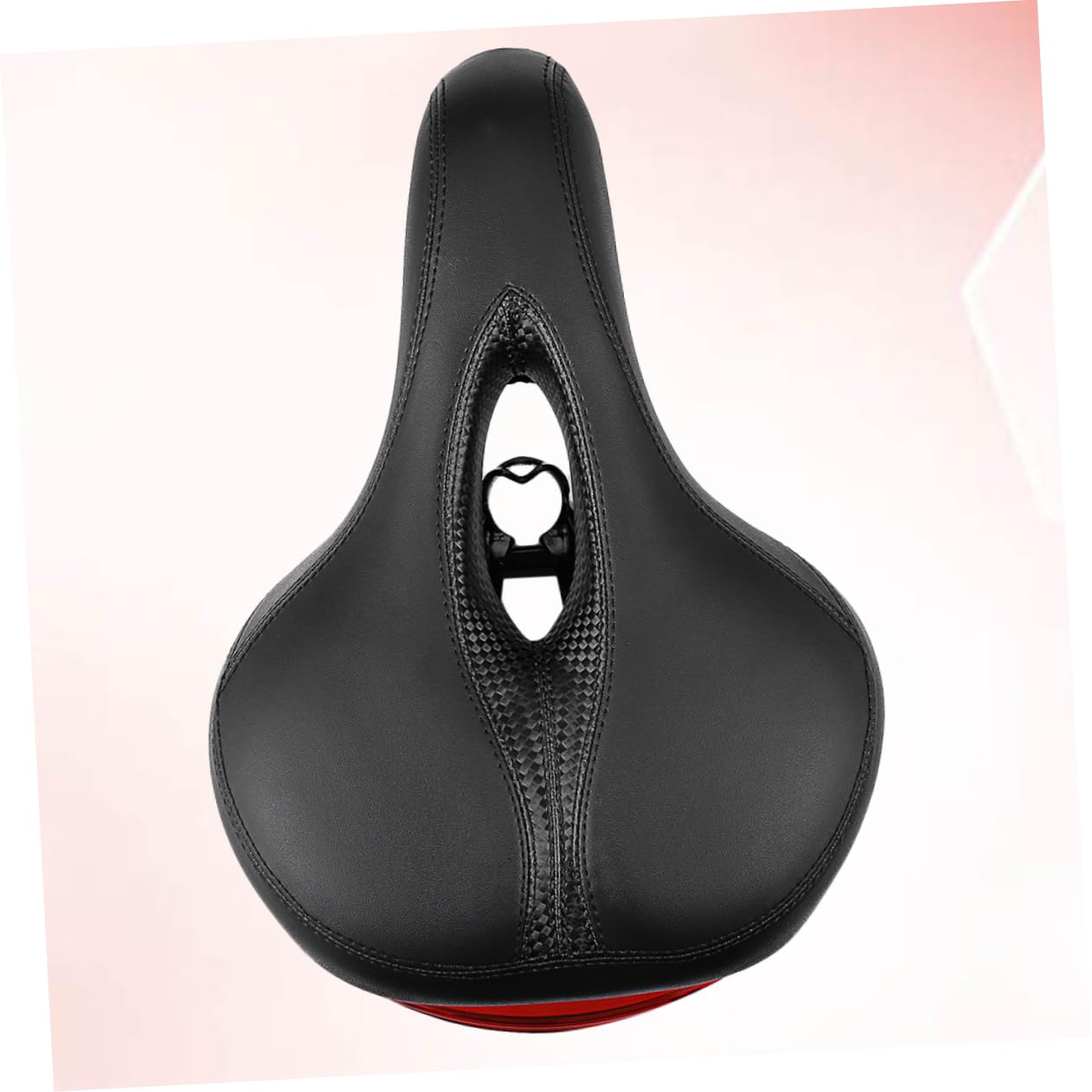 Selle De Vélo VTT avec Coussin Creux Confortable Et Lumière Intégrée Assise Amortissante pour Siège Extérieur Coussin Siège Vélo Noir