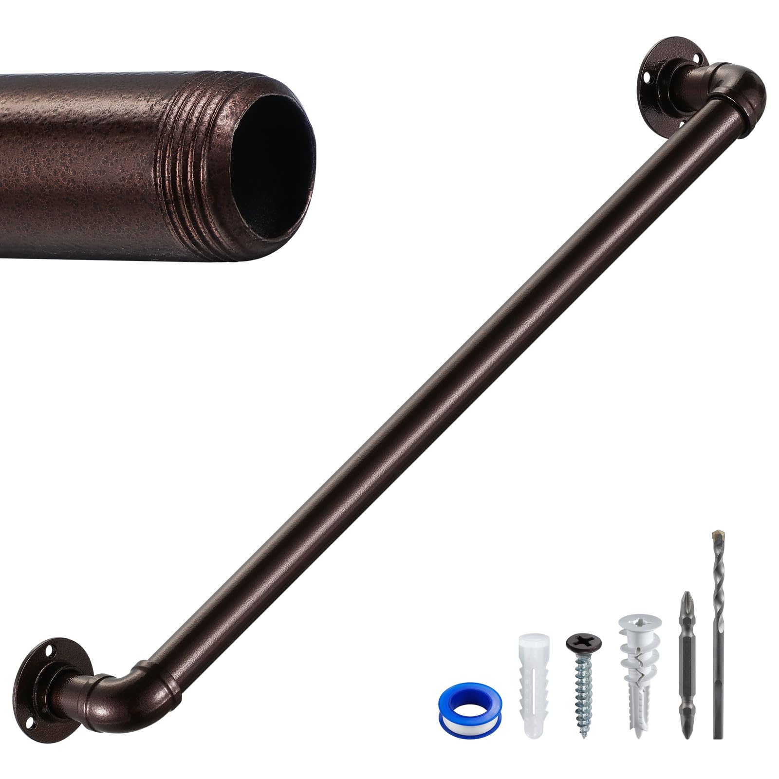 Staircase Handrails,Wall Hand Railing,Bronze,2FT