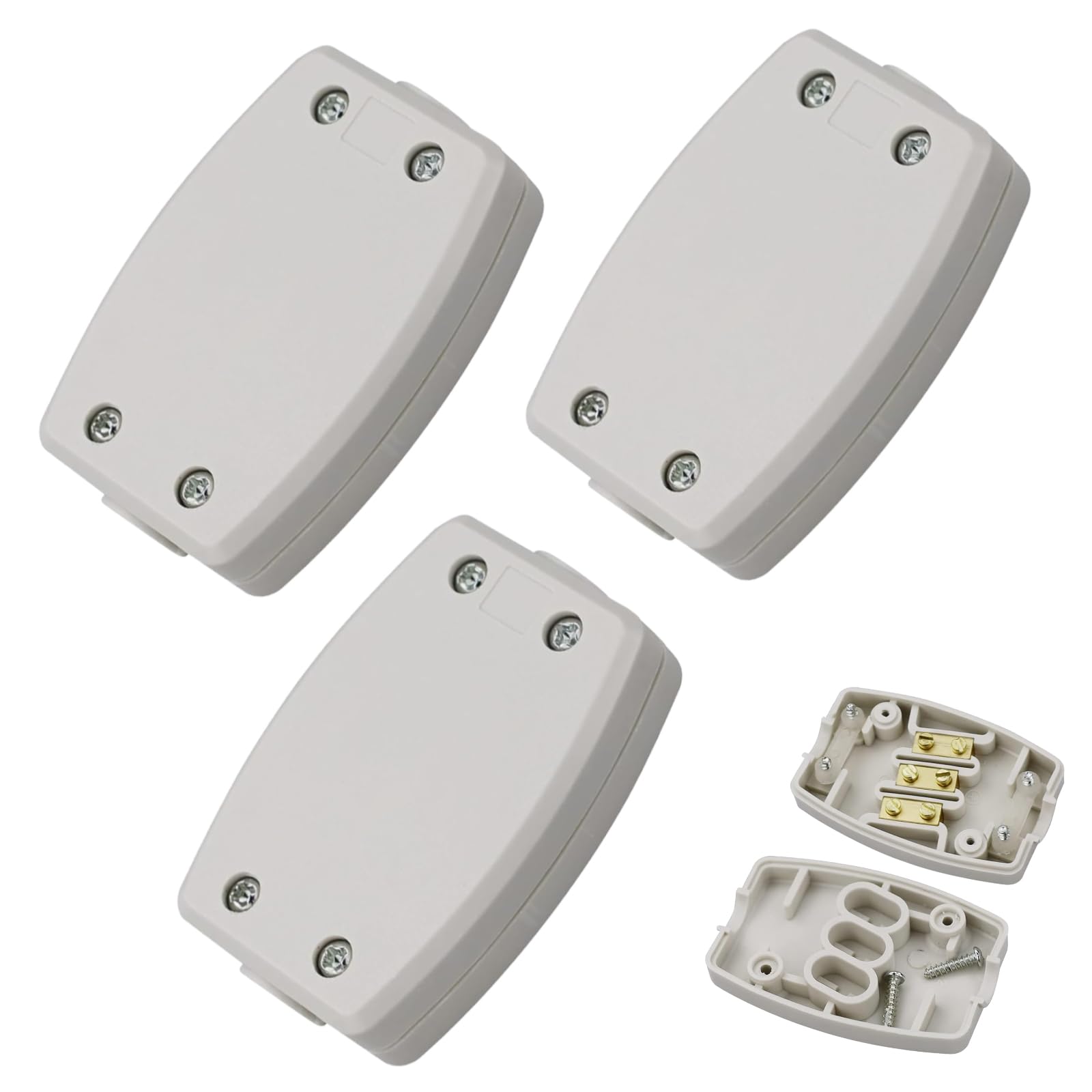 3 PCS Electrical Connectors Electrical Junction Box for Connecting and Protecting Wires Cable Connectors Electrical Wire Connectors Small Junction Box Suitable for Power Wiring,Outdoor Use