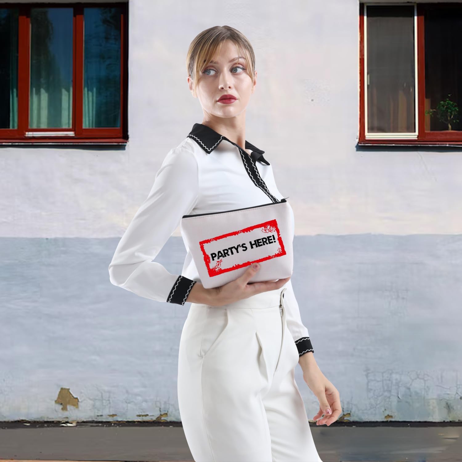 XYANFA TV Show Inspired Makeup Bag Party's Here Reality J Shore TV Show Fans Gift Zipper Pouch - Image 3