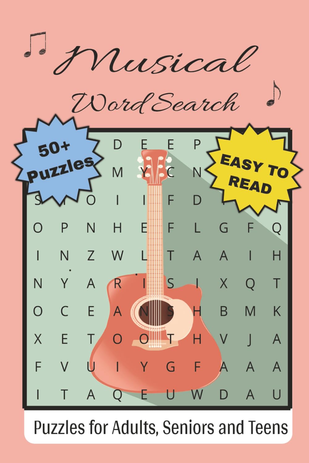 Musical Word Search Puzzle Book: Word search Puzzles featuring Musical Notes, Terminologies and More | 6x9 inches, 110 pages | 50+ Puzzles...The Ultimate Gift for Retro Music Lovers!