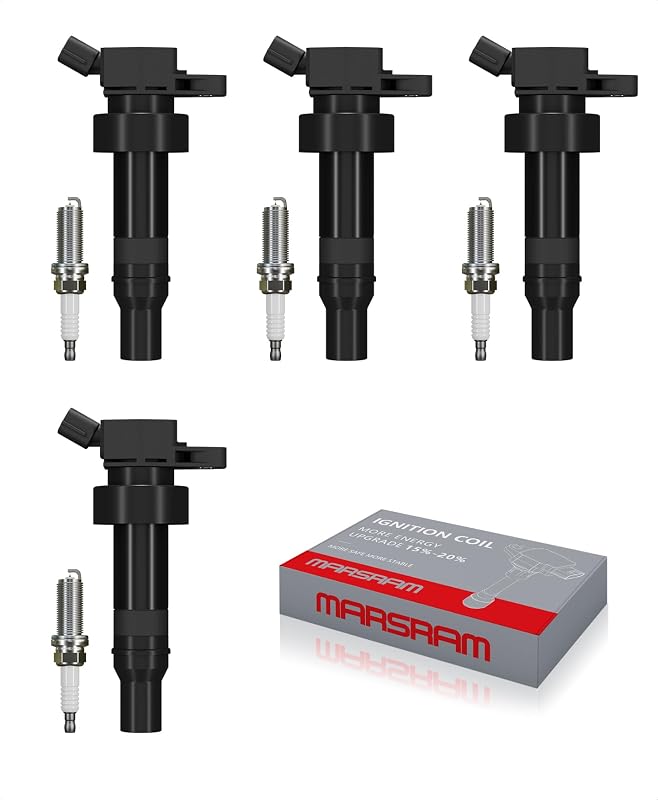 Kit de Bobinas de Ignição UF652 e Velas Marsram para Hyundai e Kia 1.6L – 4 Bobinas e 4 Velas