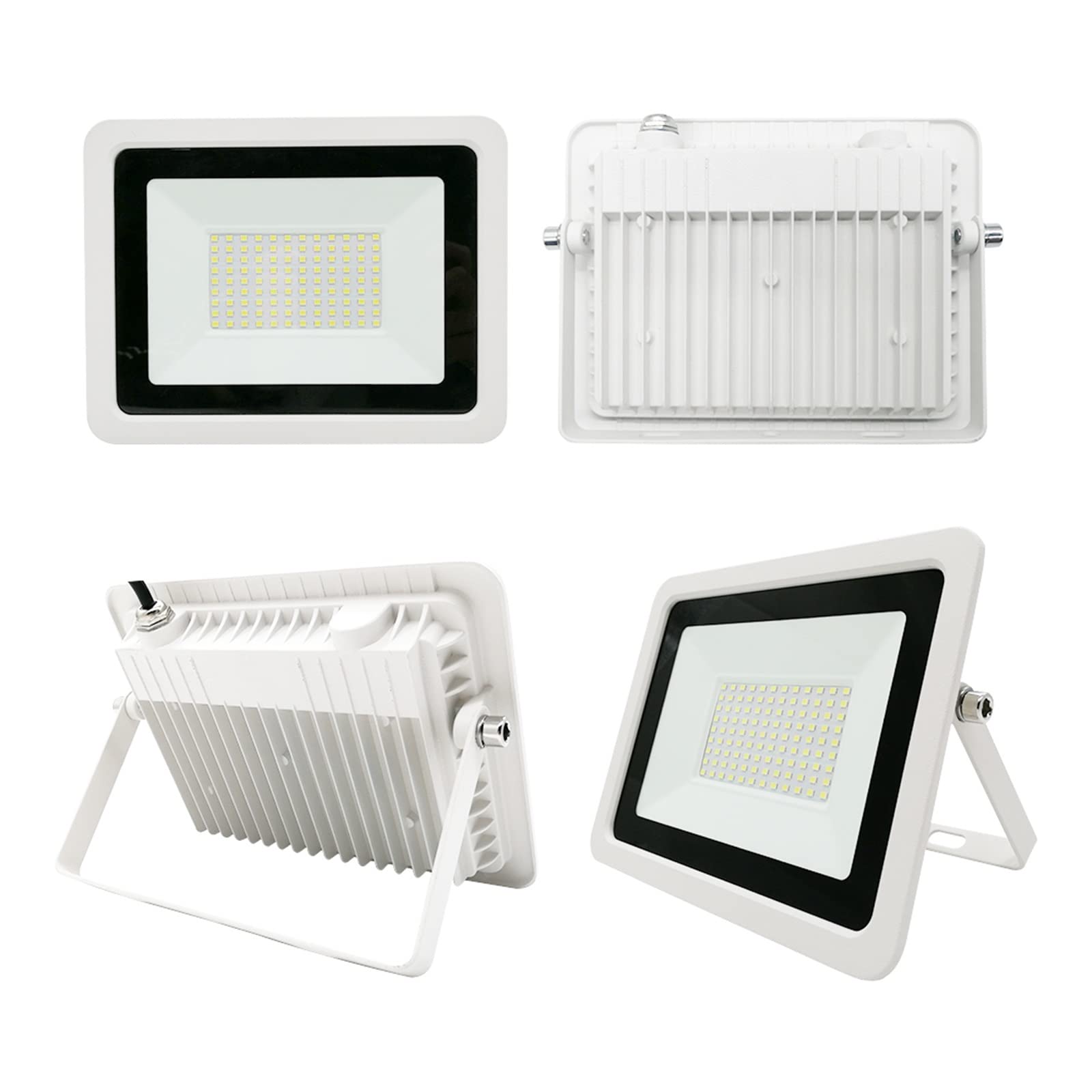 DOPROWADZIŁO Spotlight 10 0W 50W 30W 20W IP68 Wodoodporne reflektory zewnętrzne Lampa uliczna Garden Square Lights Refletor,Niezrównana luminescencja(White,BLACK_100W)