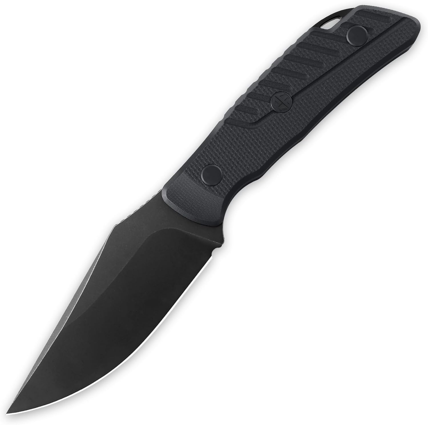 Petrified fish PFP16 Barracuda Fixed Blade Knife,3.86" N690 Steel Black Stonewashed Blade G10 Handle Pocket Knife for Camping Outdoor (Purple Black Stonewashed)
