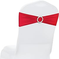 Vista 21 de MDS - Paquete de 250 lazos de elastano para silla, universales, bandas elásticas para silla, lazos con hebilla, lazo deslizante para decoración