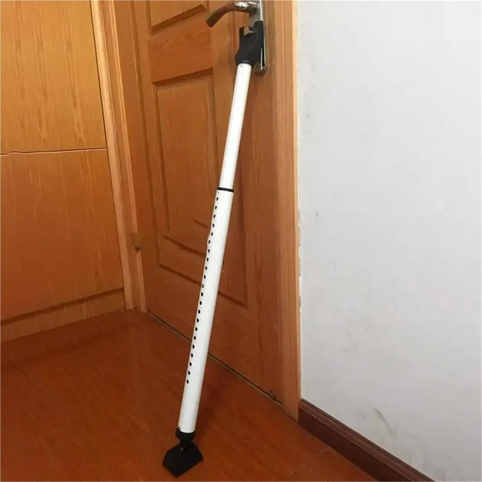 Barre de sécurité porte réglable 3 en 1, butoir domestique for portes coulissantes et d'entrée, barre antivol pour Portes