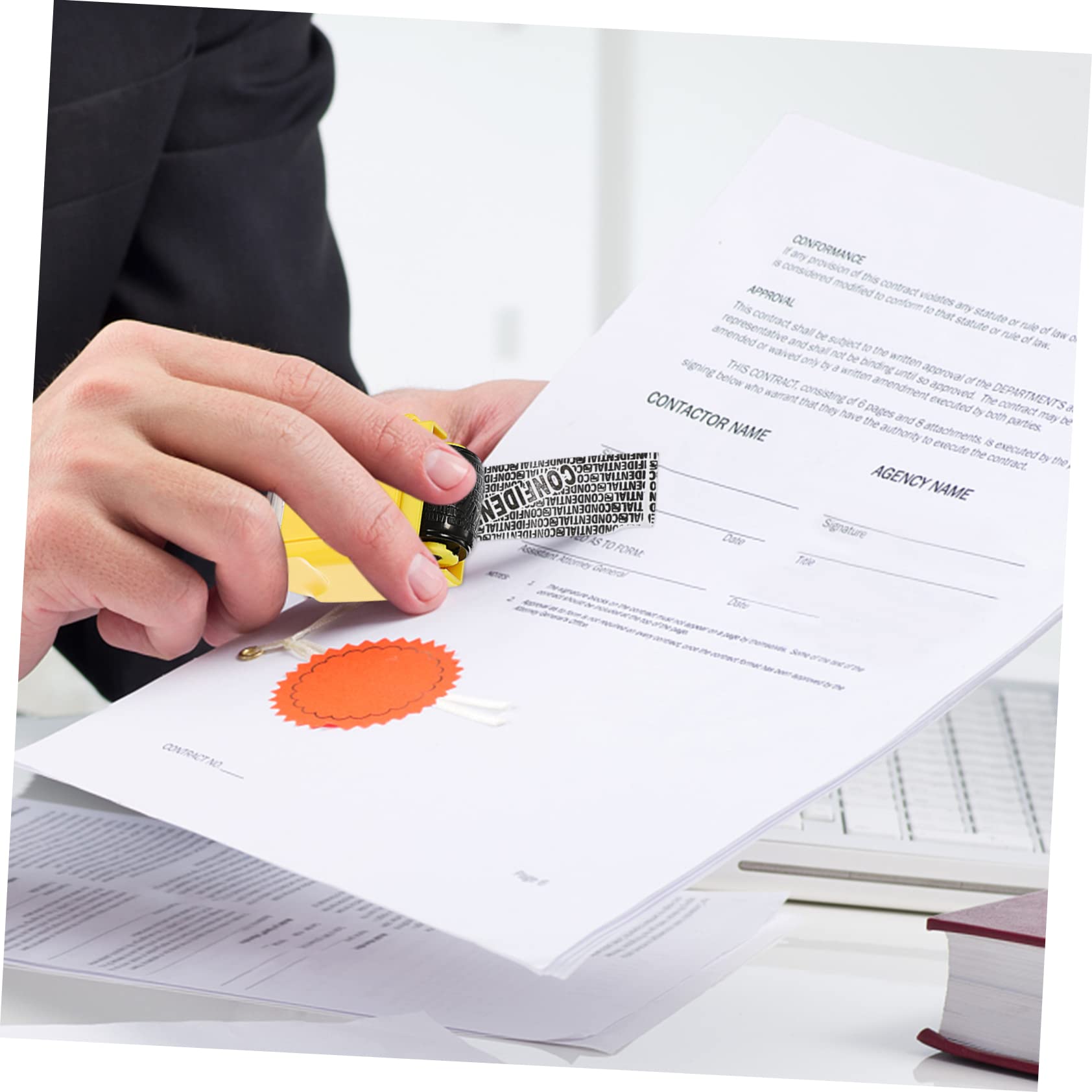 TEHAUX 5pezzi Timbro Privacy Multi-funzione Accessorio Comodo Per Documenti Riservati Copertura Per Fatture e Documenti Personali Design Facile Da Usare Vibrante