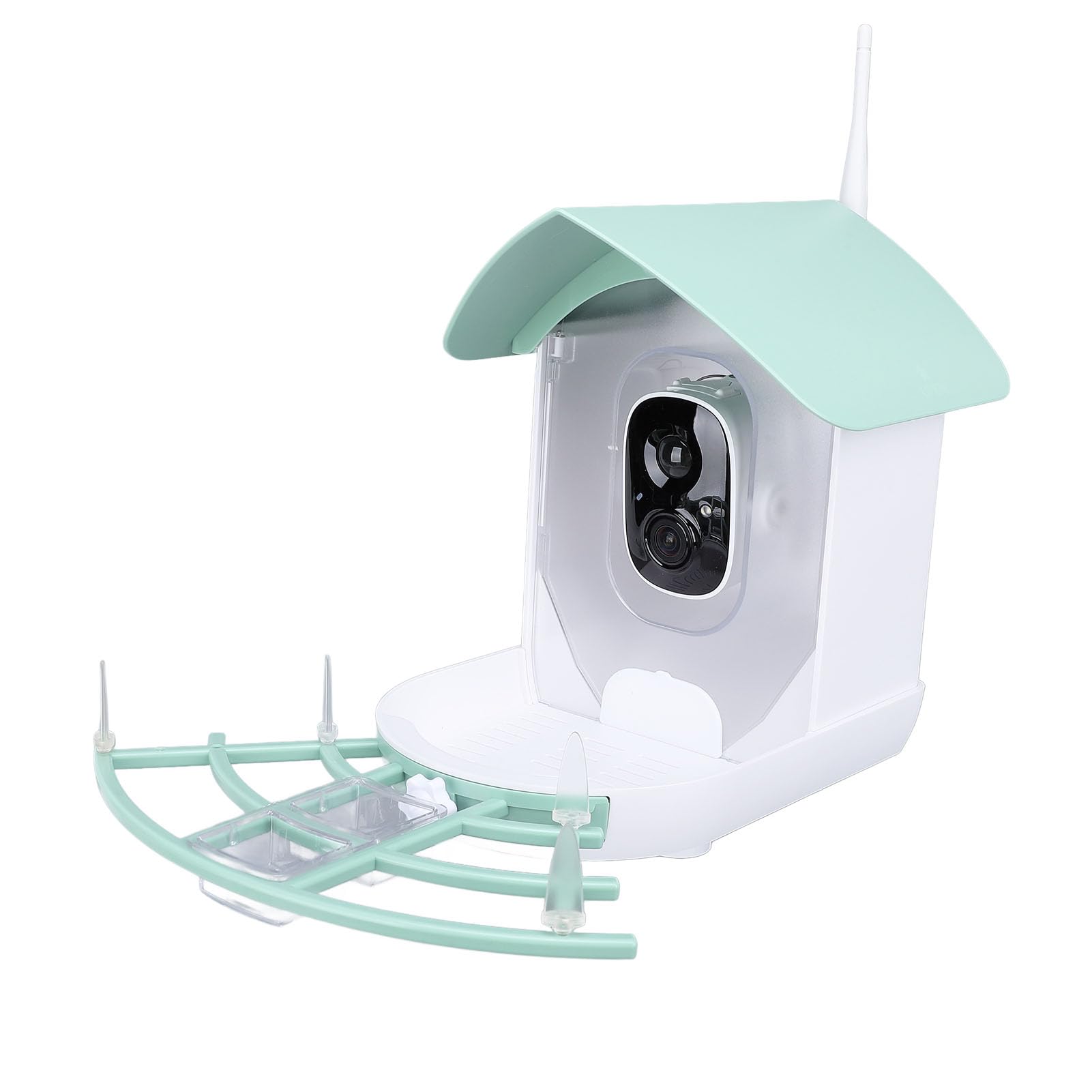 Generic Mangiatoia per Uccelli Ad Energia Solare con Fotocamera 1080P Design Intelligente Wireless per Appassionati di Birdwatching All'aperto Elegante e Funzionale