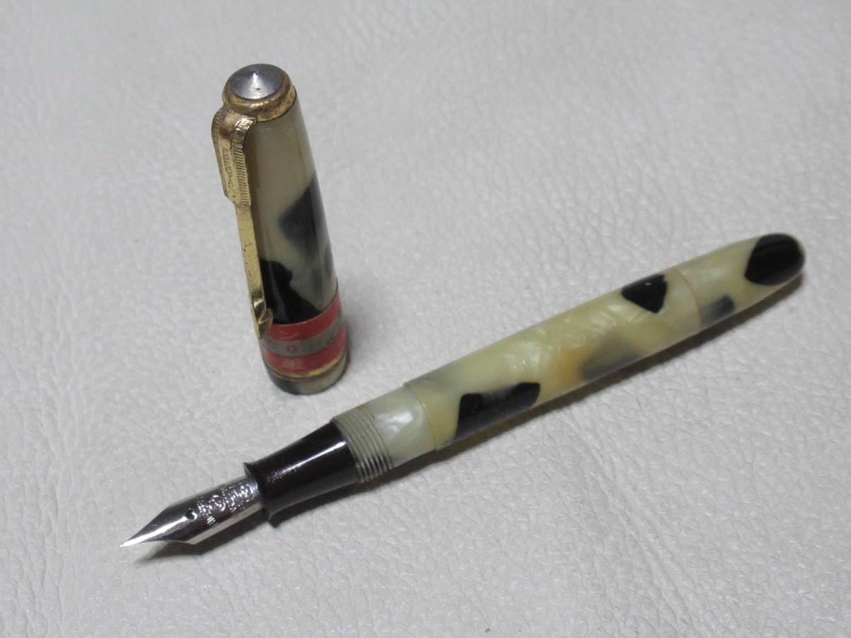 未使用 希少 1950年頃 ラベル付◇今は無き 杉田万年筆 ライン セルロイド製