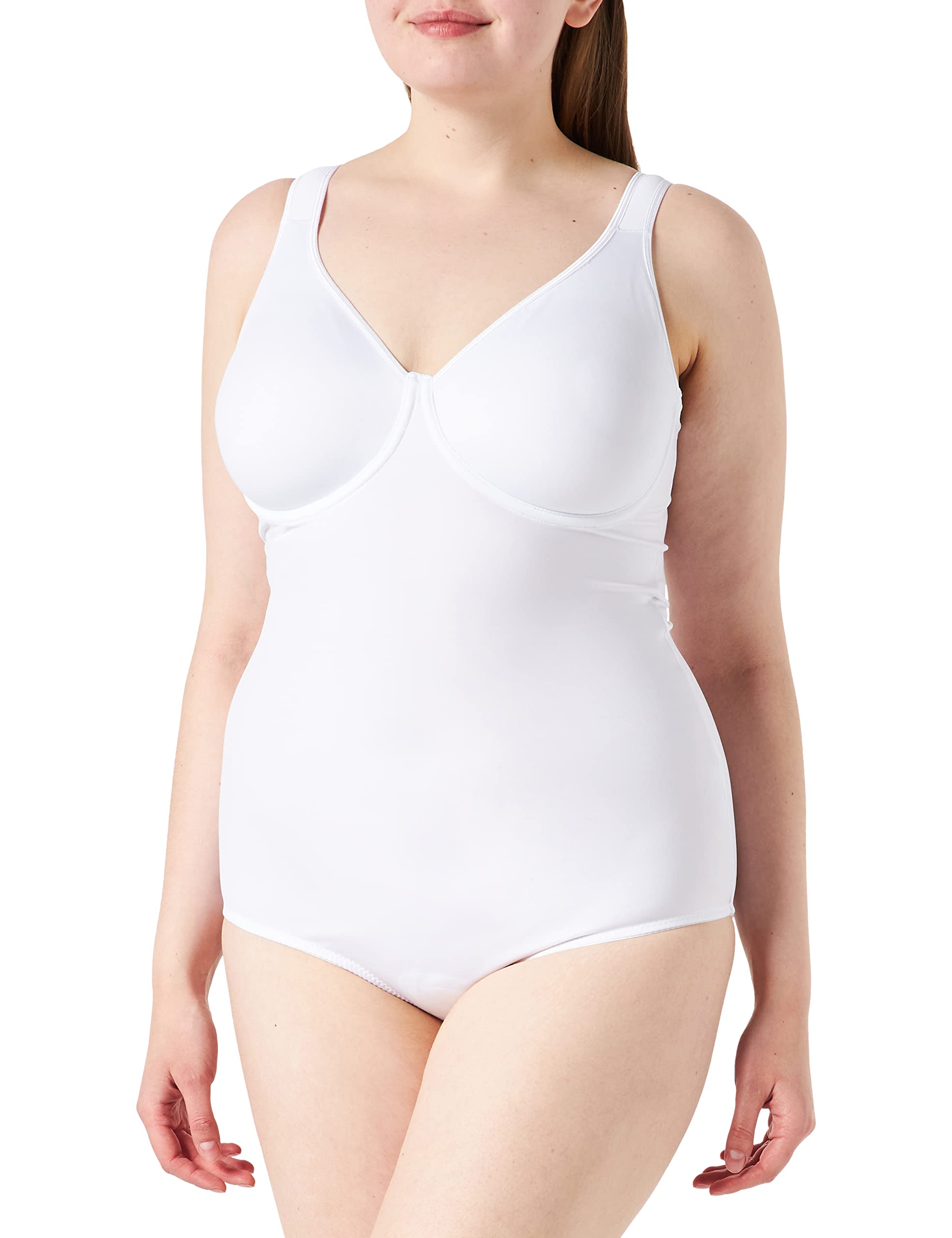 Sassa Women's Body doppelt vorgeformt 00903 Full Cup Plain Shaping Bodysuit, White (Weiß 00100), 38C (Manufacturer Size:85C)