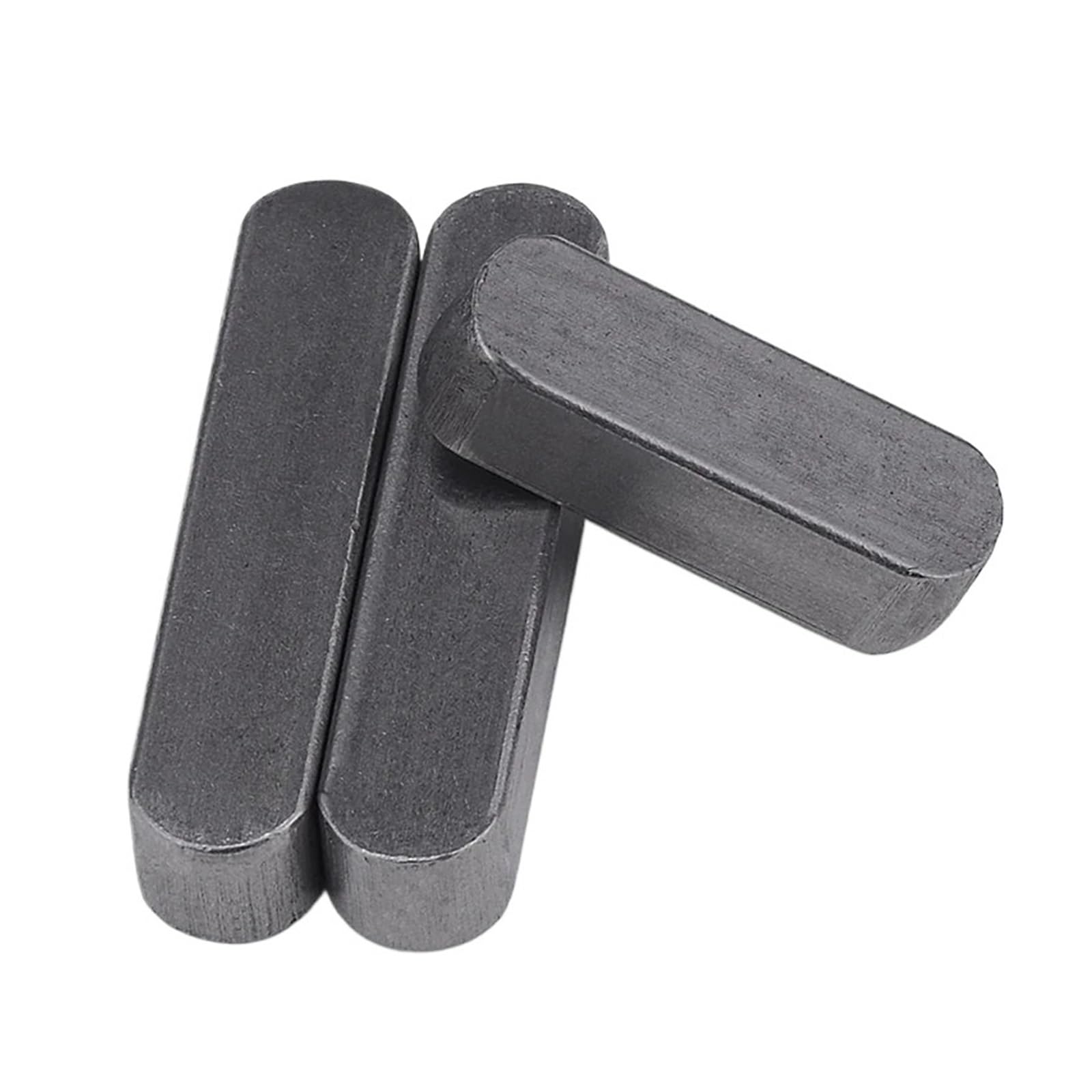 Perno per scanalatura piatta Estremità tonda parallela con perno piatto tipo A in acciaio al carbonio M5(5x5x45 20pcs)