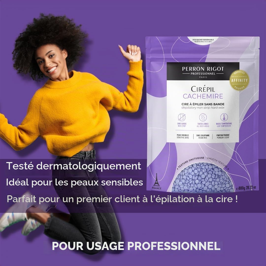 Perron Rigot - Cire Épilation Cirépil Cachemire Hypoallergénique , 800 G (Lot De 1)