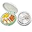 Serfeymi Small Pill Box - 3 Compartments Portable Pill Box for Purse Pocket, Compact Mini Travel Pill Case - Suitable for Medicine, Vitamin, Fish Oil, Supplements - White(Marble)