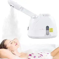 Vaporizador Ozonio Facial Portatil Para Limpeza De Pele 220v, Genérico Spa Facial e Capilar com Vapor de Ozônio - Limpeza Profunda, Hidratação e Rejuvenescimento da Pele e Cabelo - Branco