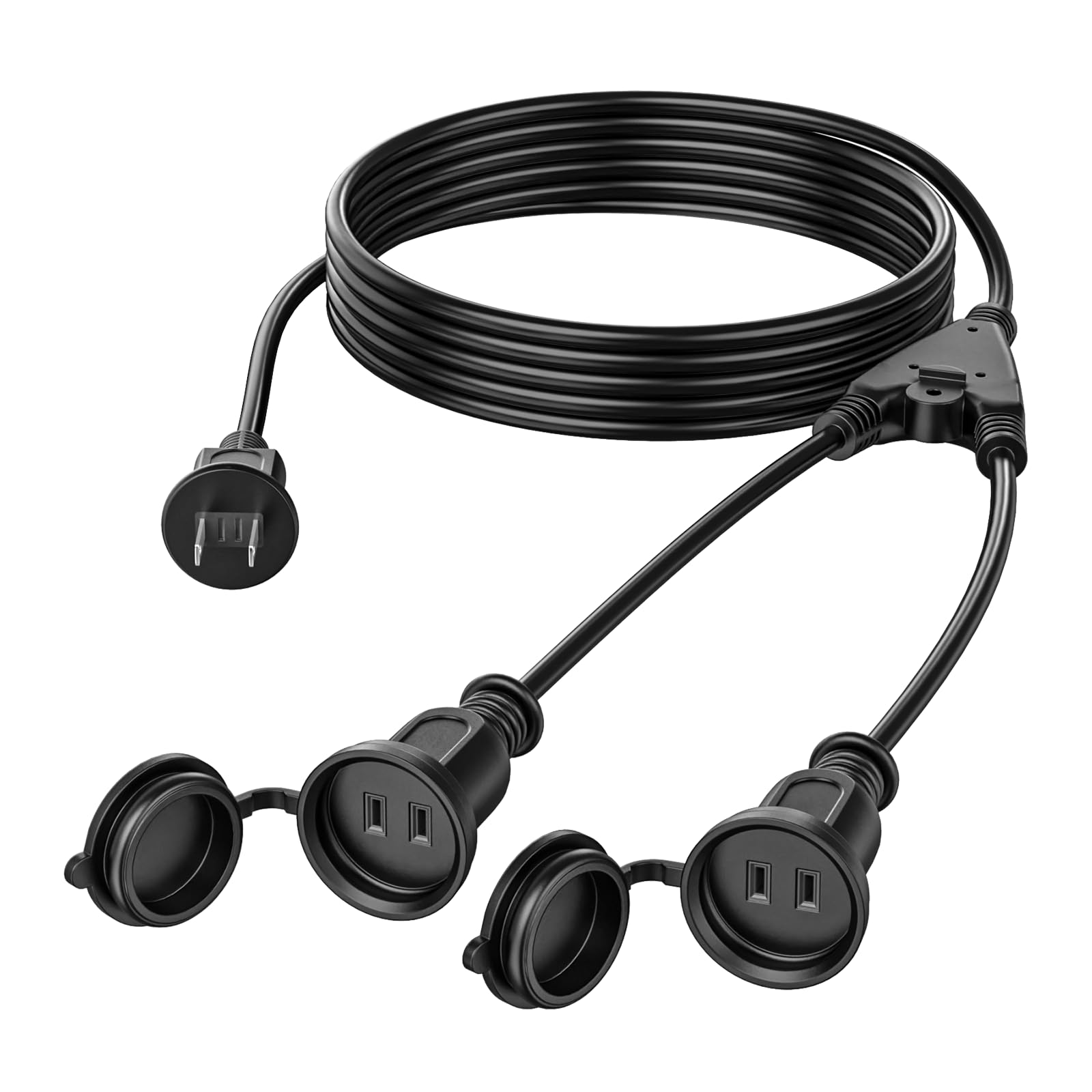 Amazon.co.jp: 延長コード 3m 防雨型 2分岐 防水 屋外 延長コード 2m