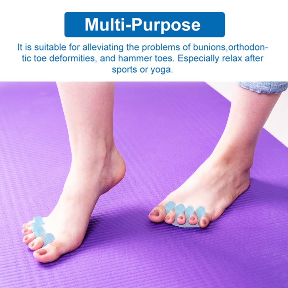 ZaxSota Pedicure Toe Separators for Bunion & Nail Polish Orthopedic Gel Toenail Dividers, Soft Gel Pedicure Kit Suitable for Salon Supplies, Beauty Tools for Toenail Separation: White