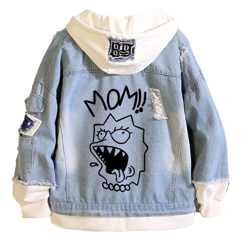 KPOP Rapper Denim Jacket Jeans Love Printed Fashion Sport Hip Hop Hoodie