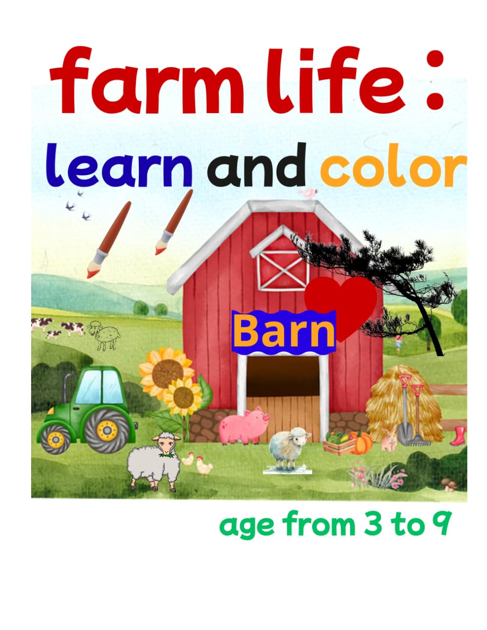 Farm life: Learn and color