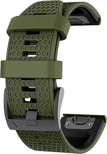Miniatura 2 de OVERSTEP Correas de ajuste rápido compatibles con Fenix 5X Watch Band, correa de silicona suave de 1.024 in para Garmin Fenix 5XFenix 5X PlusFenix