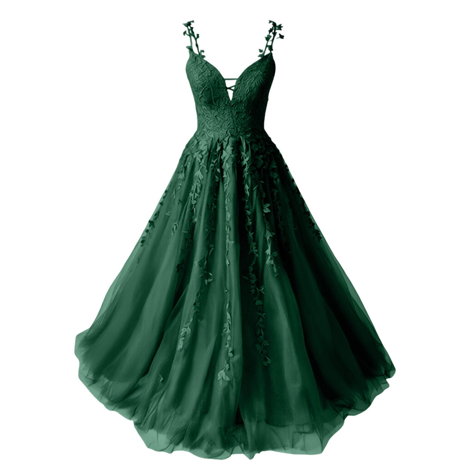 Abito da sera da donna, sexy, scollo a V, in pizzo, schiena scoperta, linea ad A, abito da cocktail, elegante per ospiti di nozze, abito estivo elegante