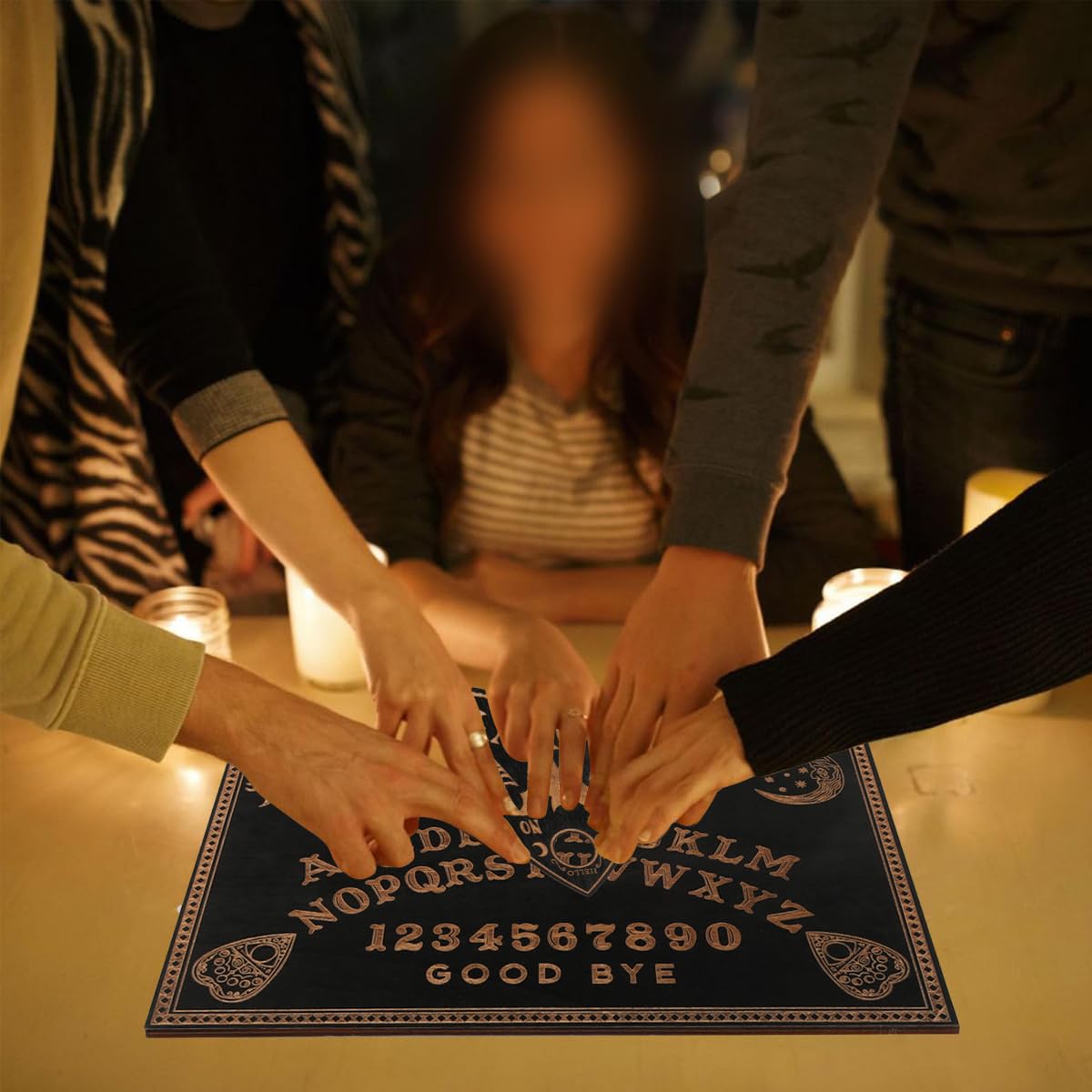 Zestaw tablic Ouija i stojaków na karty tarota Drewniana czarna tablica duchowa Tablice do wróżenia Tablice do rozmów z planszetką do artykułów czarnoksięskich