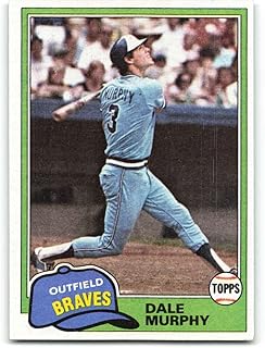 1981 Topps Baseball #504 Dale Murphy Atlanta Braves Clean Near Mint or Better MLB Trading Card (Stock Photo shown, centeri...
