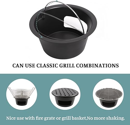 Miniatura 4 de Contenedor de cenizas con mango plegable para Kamado J Classic, colector de cenizas de carbón imprescindible para parrilla Kamado, accesorios de