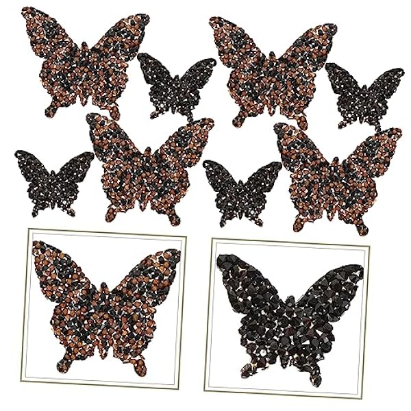 100 Pcs Farfalla Hot Diamond Stickers Strass Trim Costume Animale Strass Patch Di Riparazione Applique Pantaloni Patch Distintivo Applique Ricamato Patch Per La Casa Fai Te COHEALI