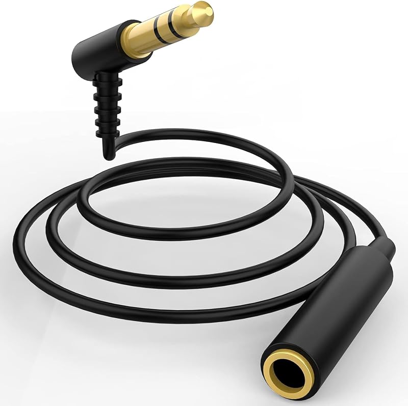 Headphone Extension Cable Compatible with Bose QuietComfort QC45 QC35II QC35 QC25 NC700 Headphones, 3.5mm Male to Female Stereo Audio Cable for Phone, PS4, Switch, Tablets (4ft)