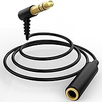 Vista 1 de Cable de extensión de auriculares compatible con auriculares Bose QuietComfort QC45 QC35II QC35 QC25 NC700, cable de audio estéreo macho a hembra