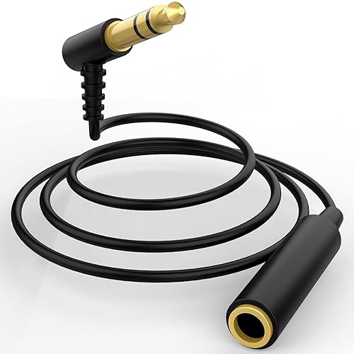 Cable de extensión de auriculares compatible con auriculares Bose QuietComfort QC45 QC35II QC35 QC25 NC700, cable de audio estéreo macho a hembra de
