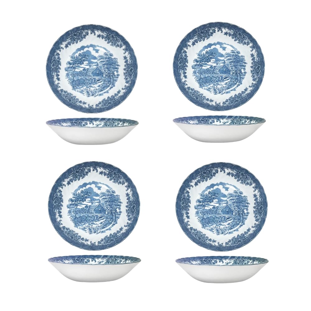 Lot de 4 bols à pâtes Churchill Chelsea bleu de 21,8 cm pour vos tables
