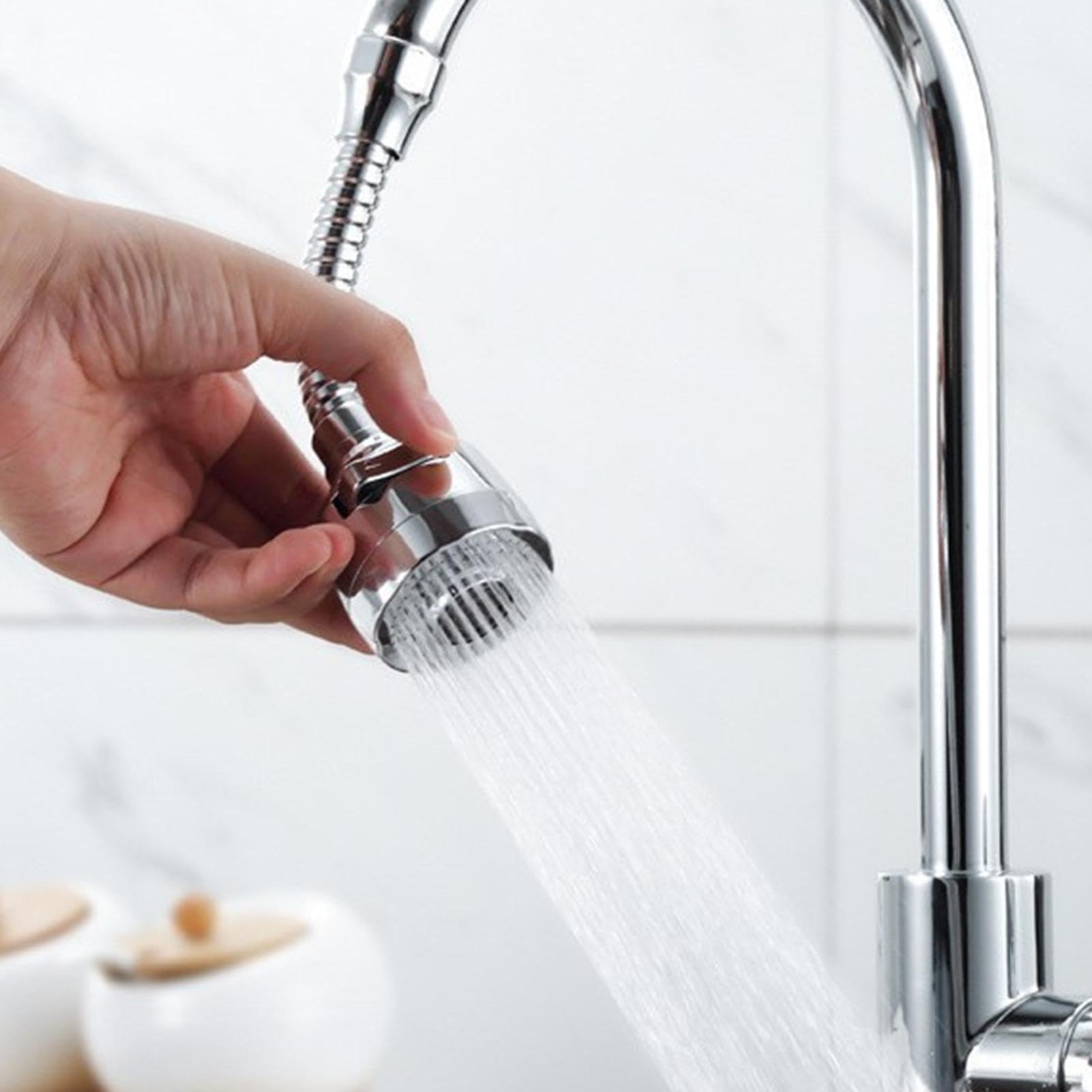 Tap Extension Kitchen Tap Aerator - 360 Degree Rotating Washbasin Tap Spray Head - 3 Modes, Anti-Splash Tap Nozzle for Kitchen and Bathroom Sink Tap Extension Kitchen Tap Aerator - 360 Degree Rotating Washbasin Tap Spray Head - 3 Modes, Anti-Splash Tap Nozzle for Kitchen and Bathroom Sink