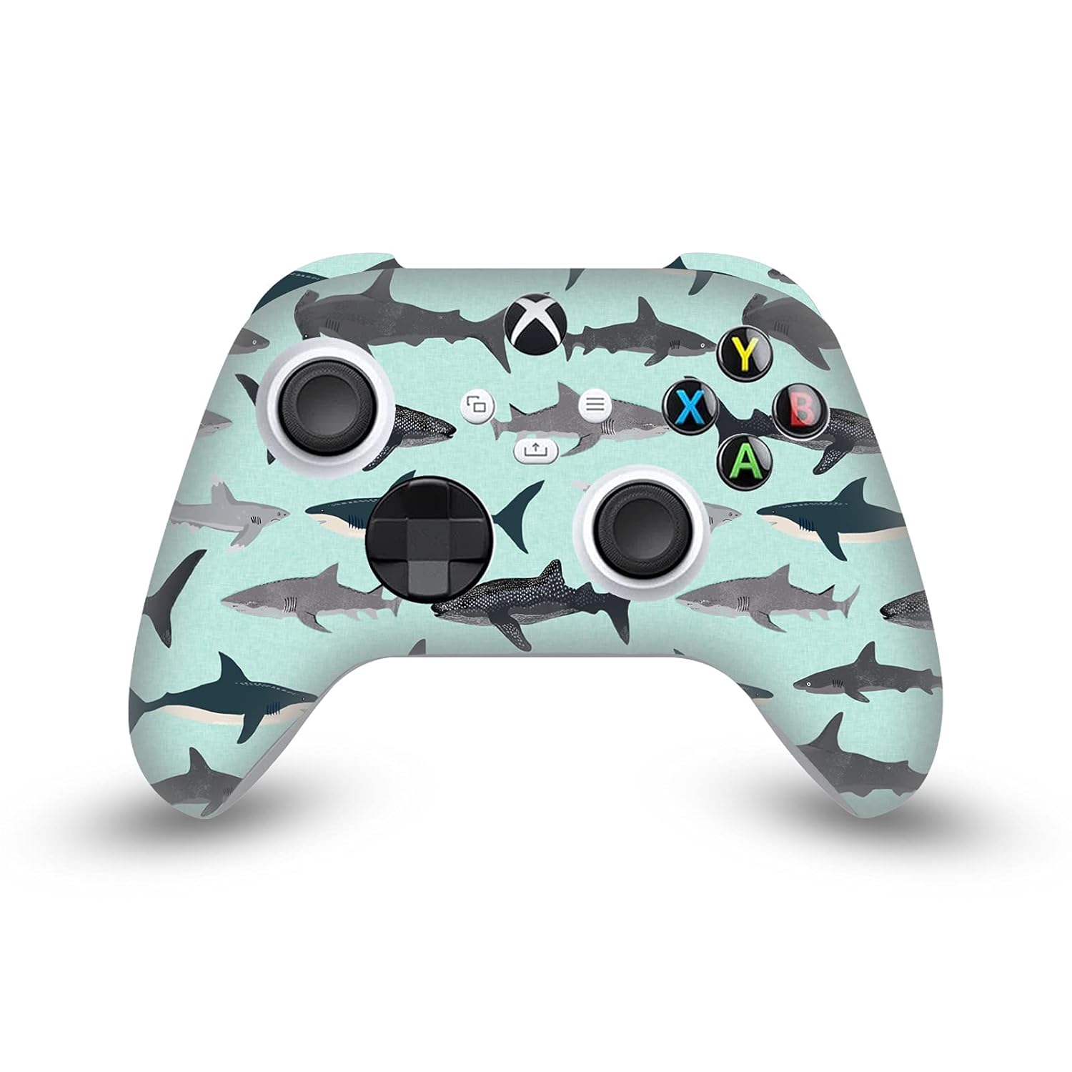 Head Case Designs Officially Licensed Andrea Lauren Design Sharks Art Mix Game Console Wrap and Game Controller Skin Bundle Compatible With Xbox Series X