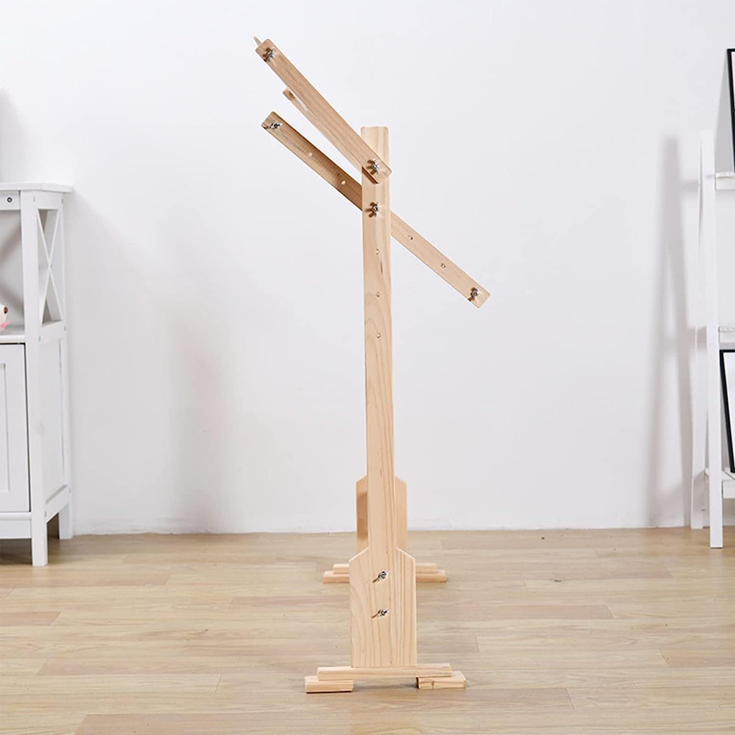 Support Tapisserie Sol Grand Cadre De Broderie Sur Pied En Bois Réglable - Support Sol Point De Croix Pour Hoops Jusqu'à 9CT