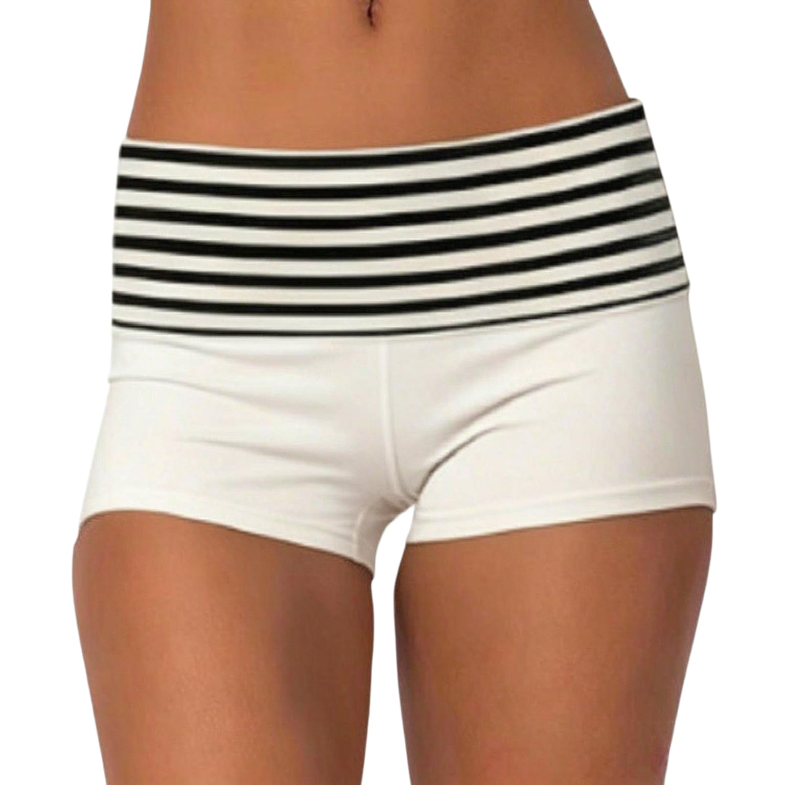 Women Fold Over Mini Shorts Y2K Lounge Pajama Bottoms Low Rise Booty Shorts