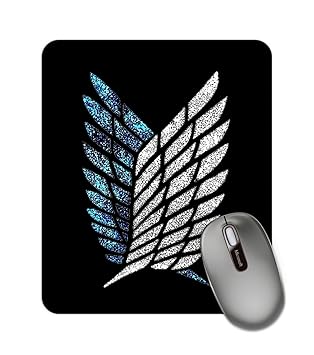 DarkBuck Anime Mouse Pad for Laptop Desktop PC Gaming Mousepads Rubber Base with- Anti Skid (22 cm x 18 cm) Attack On Titan Logo Mousepad