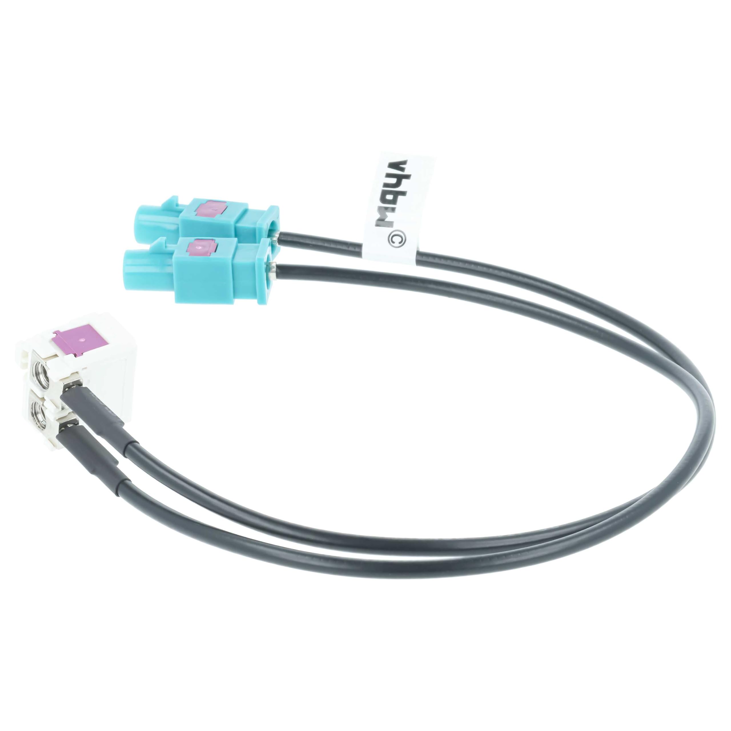 vhbw adattatore per antenna a doppio FAKRA (B) compatibile con Audi VW RNS510, RNS310, RNS 510, RNS 310 autoradio, auto - Cavo adattatore, 9 cm