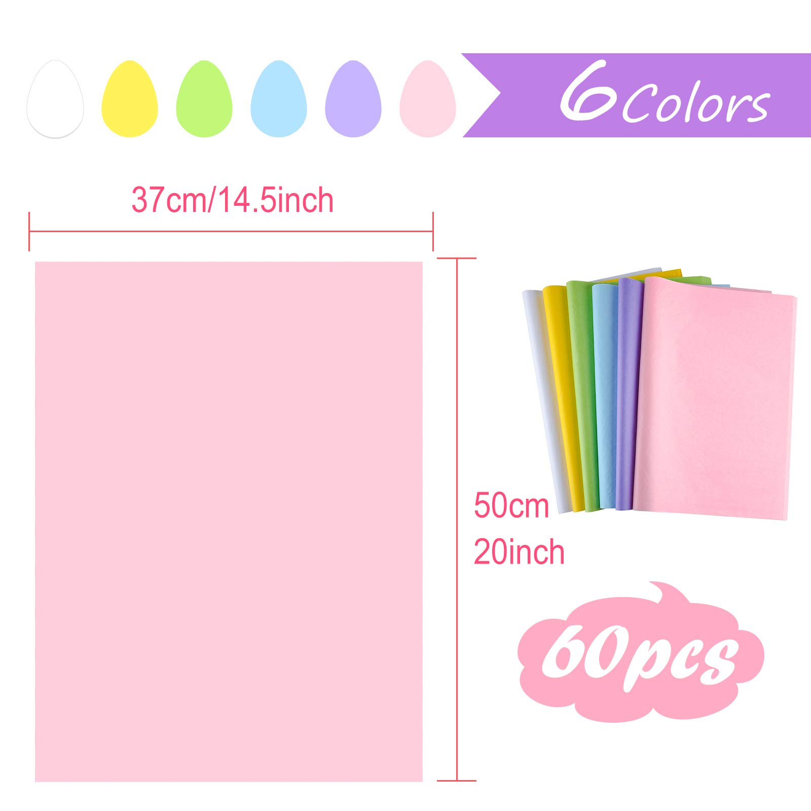 MIAHART 60 Feuilles Papier De Soie Noir Or - 3 Styles Pour Emballage Cadeaux Et Décoration Fête