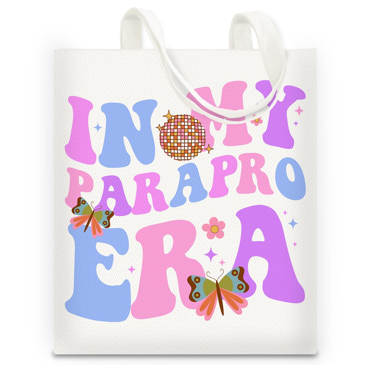 RNYJJ Paraprofessional Gifts Tote Bag In My Para Professional Era Canvas Tote Bag Gift for Paraeducator Teacher Assistant Para Teacher Shopping