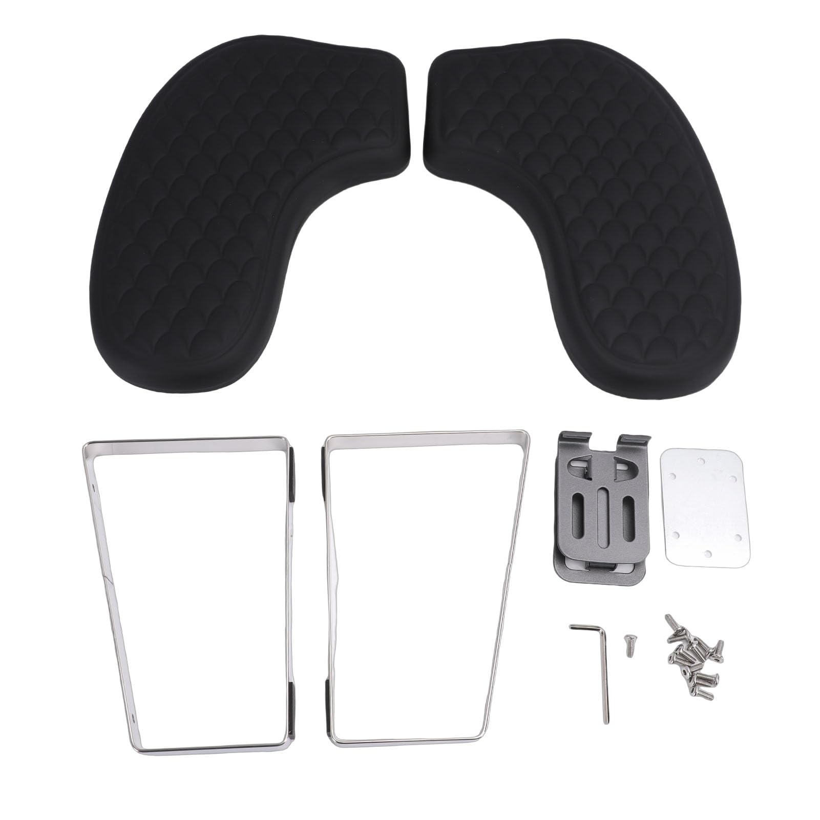 Asixxsix Podłokietnik Nail Tech, Ergonomiczna Poduszka Podłokietnika do Manicure w Kształcie Litery U, Poduszka Pod rękę z Odpinanym Uchwytem na Telefon do Salonu Domowego DIY (BLACK)
