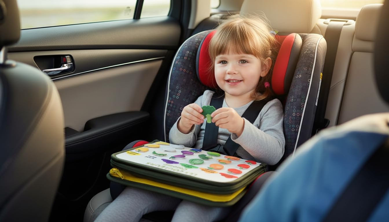 Générique Jouet Éducatif Montessori 9-en-1 – Busy Board Bilingue Français/Anglais, Développement Sensoriel, Motricité Fine & Apprentissage Ludique pour Enfants de 1 à 5 Ans