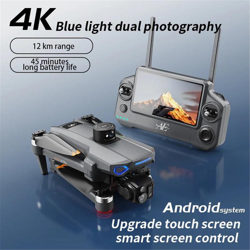Triple battery,dron ae30 ultra professional z kamerą 8k, gimbalem 3-osiowym, unikaniem przeszkód, ekranem dotykowym, dronami fpv, bezszczotkowym quadrocopterem rc